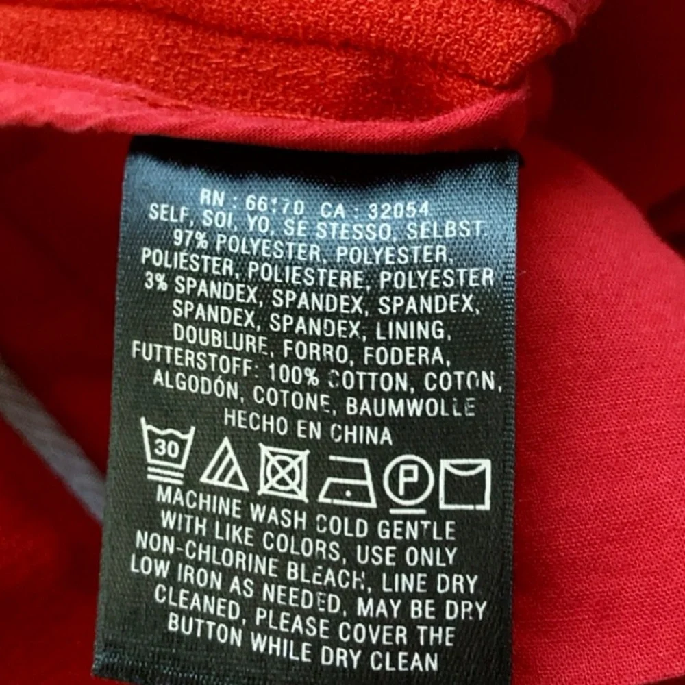 Like New Anthropologie Leifsdottir Orange Red Wide Leg Pants - Picture 8 of 8